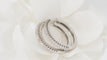 Boucles d'oreilles Boucles d'oreilles créoles en or blanc et diamants 58 Facettes F4882