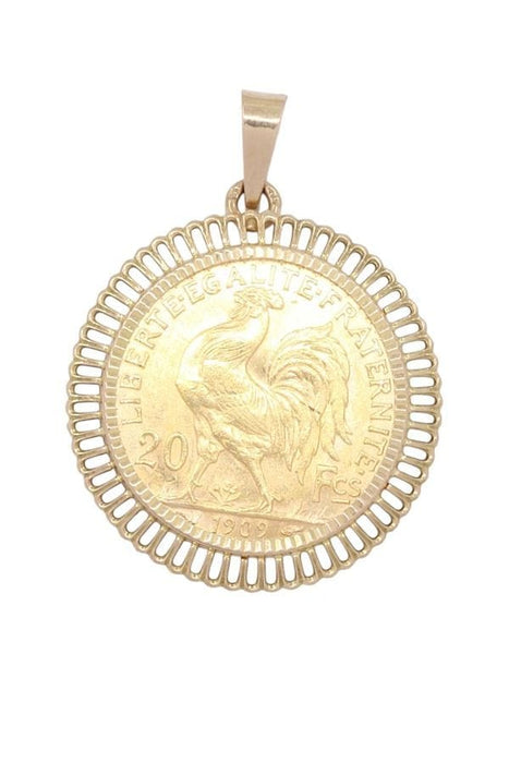 Pendentif Pendentif or jaune 20 francs marianne 58 Facettes 092371