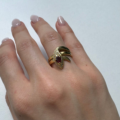 Bague Bague serpent avec rubis et diamants 58 Facettes 35620