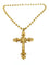 Pendentif Crucifix portugais avec chaîne en or jaune 58 Facettes