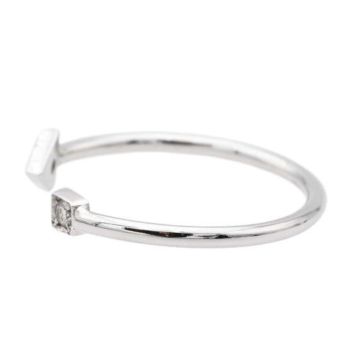 Bague 54 Bague Toi et Moi Or blanc Diamant 58 Facettes 579286RV