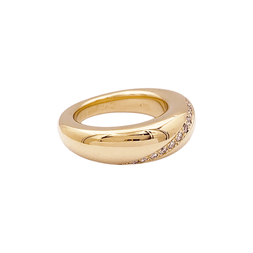Bague 49 Bague Chaumet "Anneau" or jaune, diamants. 58 Facettes 34419