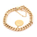 18k Solid Gold Bearded Coin Bracelet 58 Facettes E361005