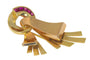 Broche Broche sertie de rubis rétro fabriquée en France 58 Facettes 12005-0030