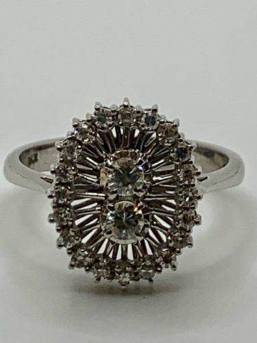 Bague vintage Or blanc Diamants