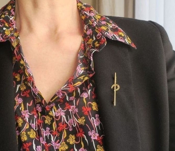 Broche Broche barrette fer à cheval en or jaune 58 Facettes