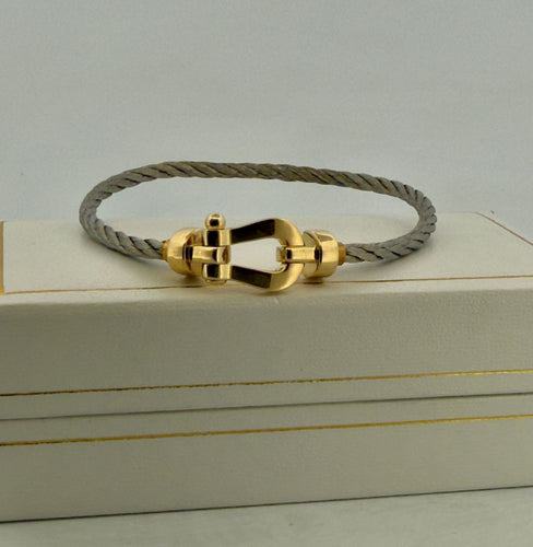Bracelet Bracelet Force 10 Fred en or et acier petit modèle 58 Facettes