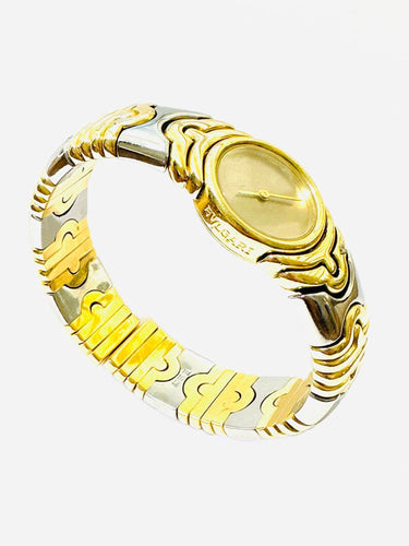 Montre BVLGARI. Collection Parentesi, montre or et acier 58 Facettes