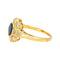 Bague 59 Bague  Or jaune Saphir, Diamant 58 Facettes 4518943CN