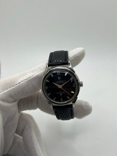 Montre Omega - Montre Constellation automatique acier cadran noir 35 mm réf. 2852 58 Facettes