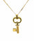 Collier Chaîne et pendentif clé porte bonheur en or jaune 18 carats 58 Facettes