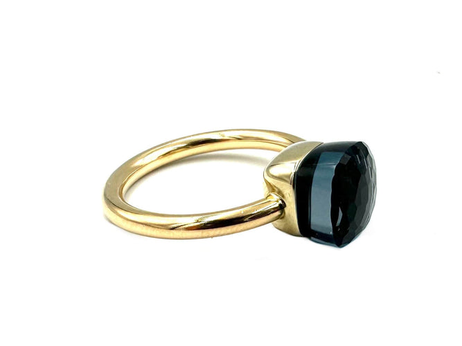Bague 54 POMELLATO. Collection "Nudo Petit", bague 2 ors 18K et topaze bleue de Londres 58 Facettes