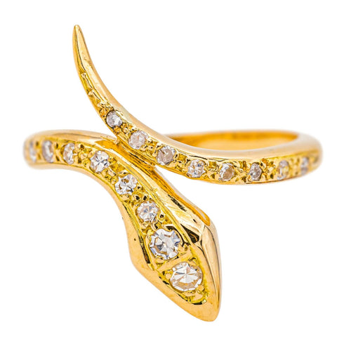 Bague 50 Bague Serpent Or jaune Diamant 58 Facettes 4145052CN