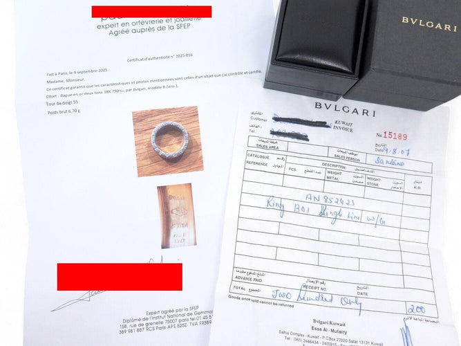 Bague 55 bague BULGARI b.zero1 an852423 55 en or blanc 18k + ecrin 58 Facettes 267534