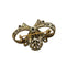 Broche Broche au design vintage, or jaune, argent et diamants. 58 Facettes 50143