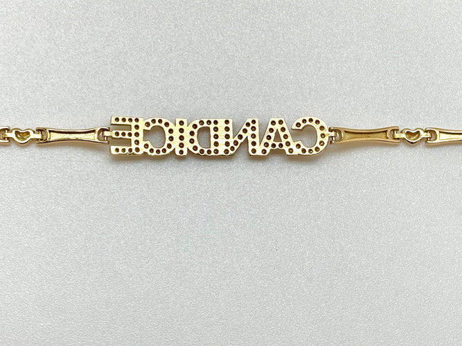 Bracelet Bracelet Candice or/ diamants 58 Facettes M9192