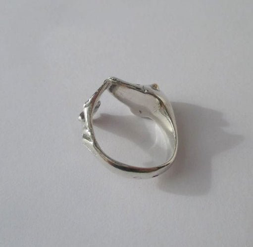 Bague 49 Bague vintage Arthus BERTRAND Le Canard argent et or 58 Facettes