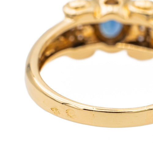 Bague 58 Bague Or jaune Saphir, Diamant 58 Facettes 3221903CN