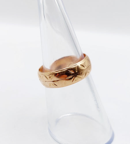 Alliance jumelées Gimmel antique or rose non gravée