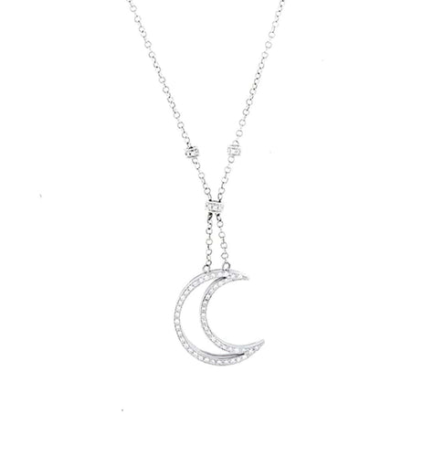 Collier Collier lune et diamants 58 Facettes 13249