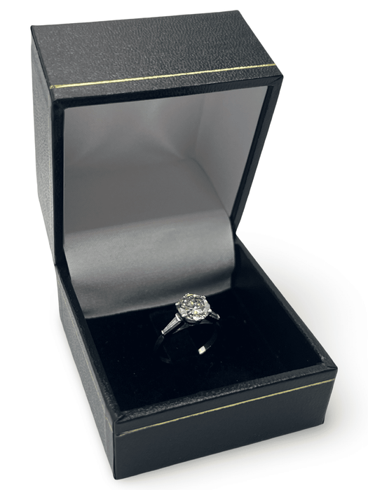 Bague Bague solitaire or blanc et diamant 1,93 ct 58 Facettes