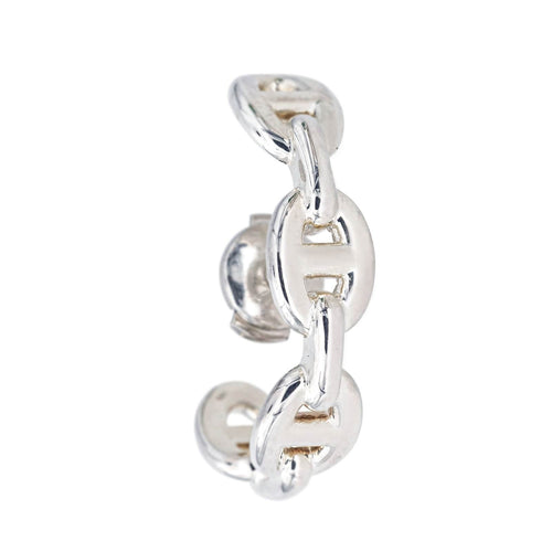 Boucles d'oreilles Hermès  Boucles d'oreilles Mono-boucle Chaîne d'ancre Argent 58 Facettes 4540660RV