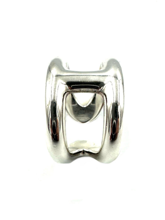 Bague HERMES - bague collection osmose, argent GM 58 Facettes