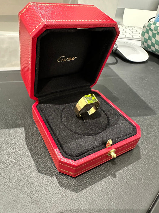 Bague 53 CARTIER - Bague Tank péridot or jaune 58 Facettes 1.0000204/1