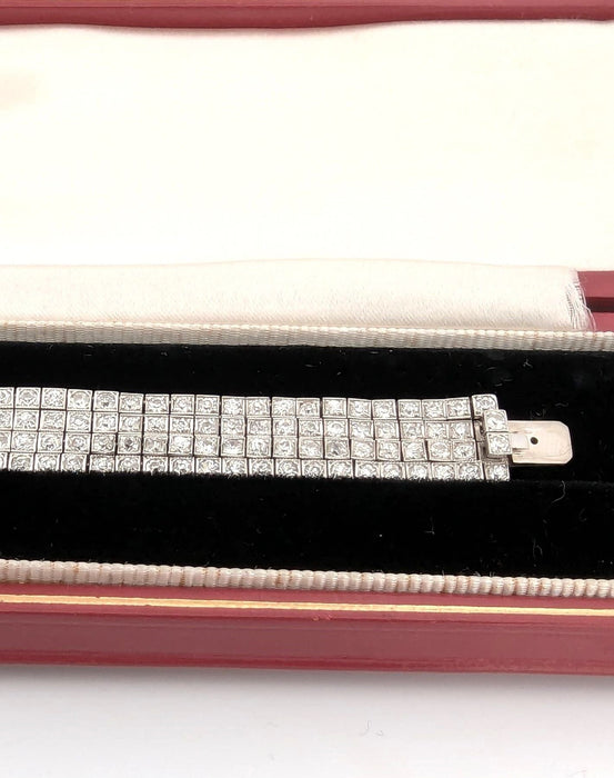 Bracelet Bracelet en platine avec diamants 58 Facettes