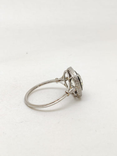 Bague Bague Art Déco en or blanc et diamants taille ancienne, années 1930 58 Facettes