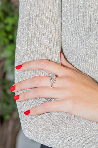 Bague 53 Bague Toi et Moi Platine Diamant 58 Facettes 2735890CN