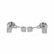 Dinh Van Boucles d'oreilles Cube Or blanc Diamant