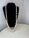 Collier Sautoir Collier 74 Perles de culture blanche Akoya fermoir or jaune saphir 74 Cm 58 Facettes