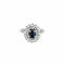 Bague 55 Bague platine, saphir 1.20ct, diamants 1ct 58 Facettes