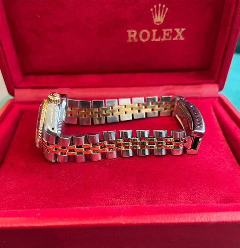 Montre ROLEX - Montre femme OYSTER Perpetual Date 26 en or jaune et acier 58 Facettes