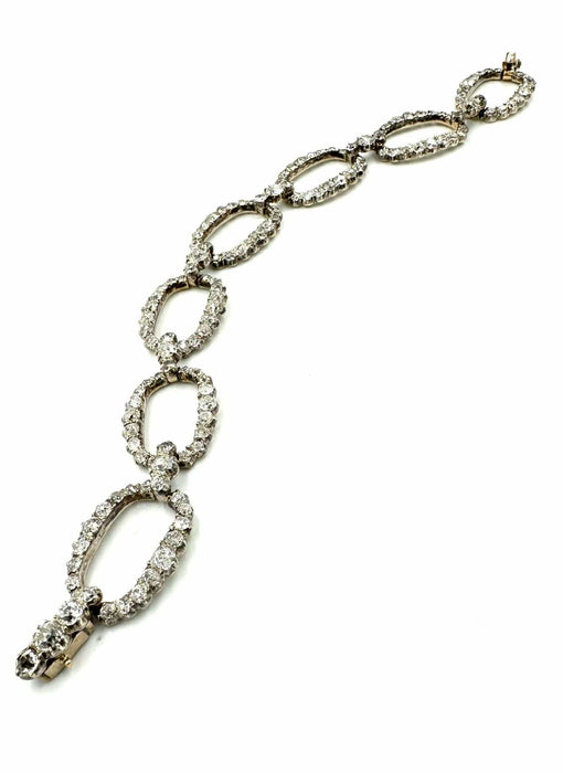 Bracelet Bracelet 19ème or, argent et diamants 6.80ct env. 58 Facettes