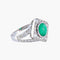 Bague 52 Bague Emeraude cabochon Diamants 58 Facettes AB9
