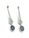 Boucles d'oreilles Boucles d'oreilles en or blanc avec saphirs et diamants 58 Facettes