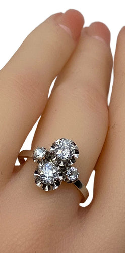 Bague Toi & Moi diamants vers 1930