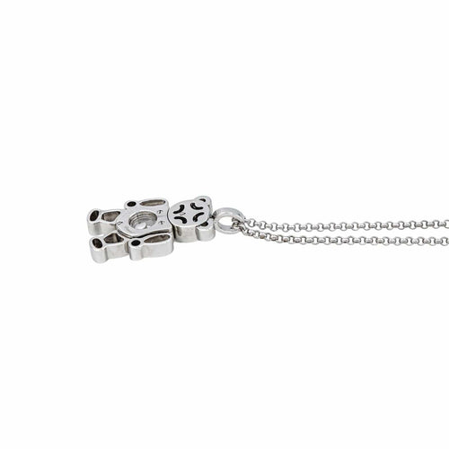 Collier Chopard Collier   Happy Diamond  Or blanc Diamant 58 Facettes 4376974CN
