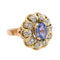 Bague 56 Bague Pompadour Or rose, Or blanc, Or jaune Saphir, Diamant 58 Facettes 2850044CN