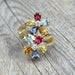 Bague 59 Bague fleurs pierres fines diamants 58 Facettes 237