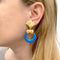 Boucles d'oreilles Boucles d'oreilles transformables Van Cleef & Arpels, or jaune, pierres de couleur. 58 Facettes 35275