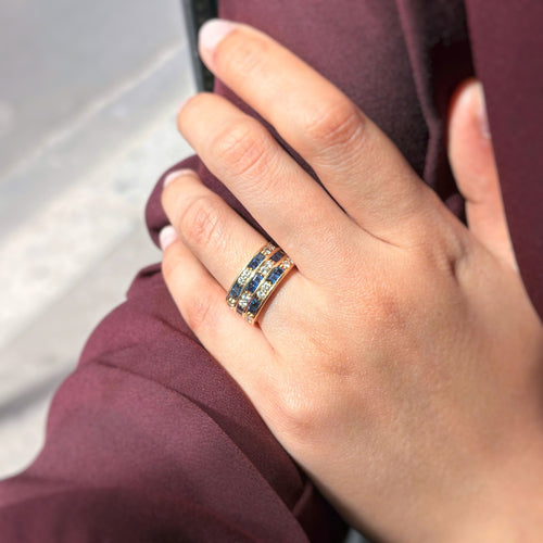 Bague 53 Bague - Or, Diamants & Saphirs 58 Facettes 250040SP