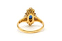 Bague 52 Bague contemporaine sertie d'un saphir et diamants taille brillant en or jaune 18 carats 58 Facettes 23234