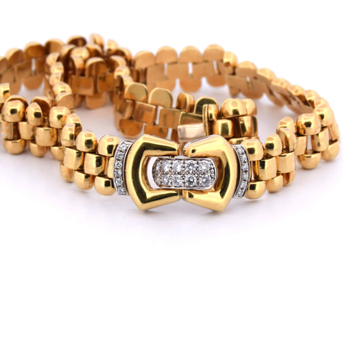 Collier Collier en or jaune des années 1940 avec diamants 58 Facettes