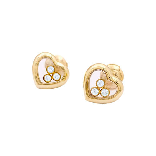 Boucles d'oreilles Boucles d'oreilles CHOPARD, "Happy Diamonds", or jaune, diamants. 58 Facettes 34867
