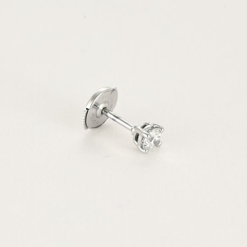 Boucles d'oreilles Puces d'oreilles en or blanc et diamants 58 Facettes B250570
