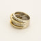 Bague 56 Bague en or jaune, blanc et diamant 58 Facettes DIN0163