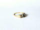 Bague or jaune, saphir et diamants